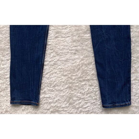 Old Navy Mid-Rise Rockstar Super-Skinny Distressed Jeans in Dark Worn, Size 6 - Picture 13 of 16